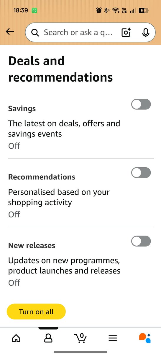 Statto1980's tweet photo. @AmazonHelp And when I do that, what exactly would you like me to do? As there is no link to chat, all are set to off but they still come through? Had about 10 in the last hour. https://t.co/6p6Zzgrx5p