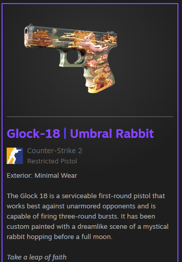 CS2SWAT's tweet image. 🎁 FREE CS2 GIVEAWAY: Glock-18 | Umbral Rabbit! 🐰✨
100 Gallery Cases opened! The SWAT team is sharing the loot! 🕵️‍♂️💥
How to Enter:
✅ Follow me &amp;amp; RT this post! 🔃 
✅ Watch &amp;amp; Comment on the new video! 
      👇
📺:youtu.be/p33IUxiGAG4
📸 SEND PROOF
🔥#CS2 #FREEGW #Glock18