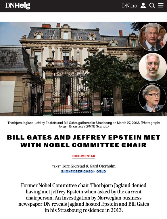 RettPaaMedia's tweet photo. Hva holder NRK på med?

I 2020 avslørte DN at Bill Gates brukte Epstein for å få Nobels fredspris.
 
Deretter spres saken verden rundt. F.eks. NY Post i 2021. 

Først i februar 2026 velger NRK omtale saken. https://t.co/mJzMGExzbg