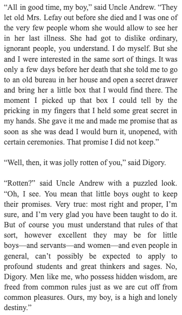 uno_ocho's tweet photo. @artwithinpod Also Uncle Andrew in the Magician's Nephew... https://t.co/q64Ri6IVa5