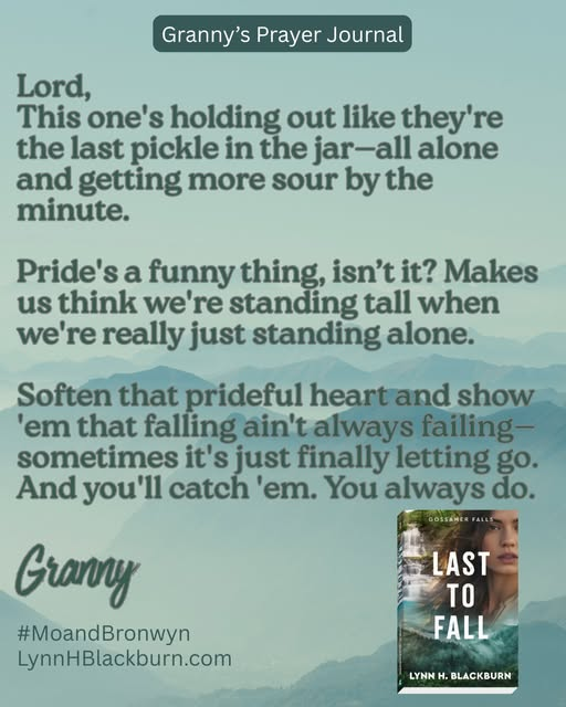 cps1950's tweet photo. Y'all...Granny is praying hard!
Last to Fall releases March 3, 2026. Pre-order now!
https://t.co/ScnwO9WlLz
#ChristianRomance #RomanticSuspense #SmallTownRomance #grannysprayerjournal #gossamerfalls #lasttofall @LynnHBlackburn @RevellBooks https://t.co/vUfSxyOS8r