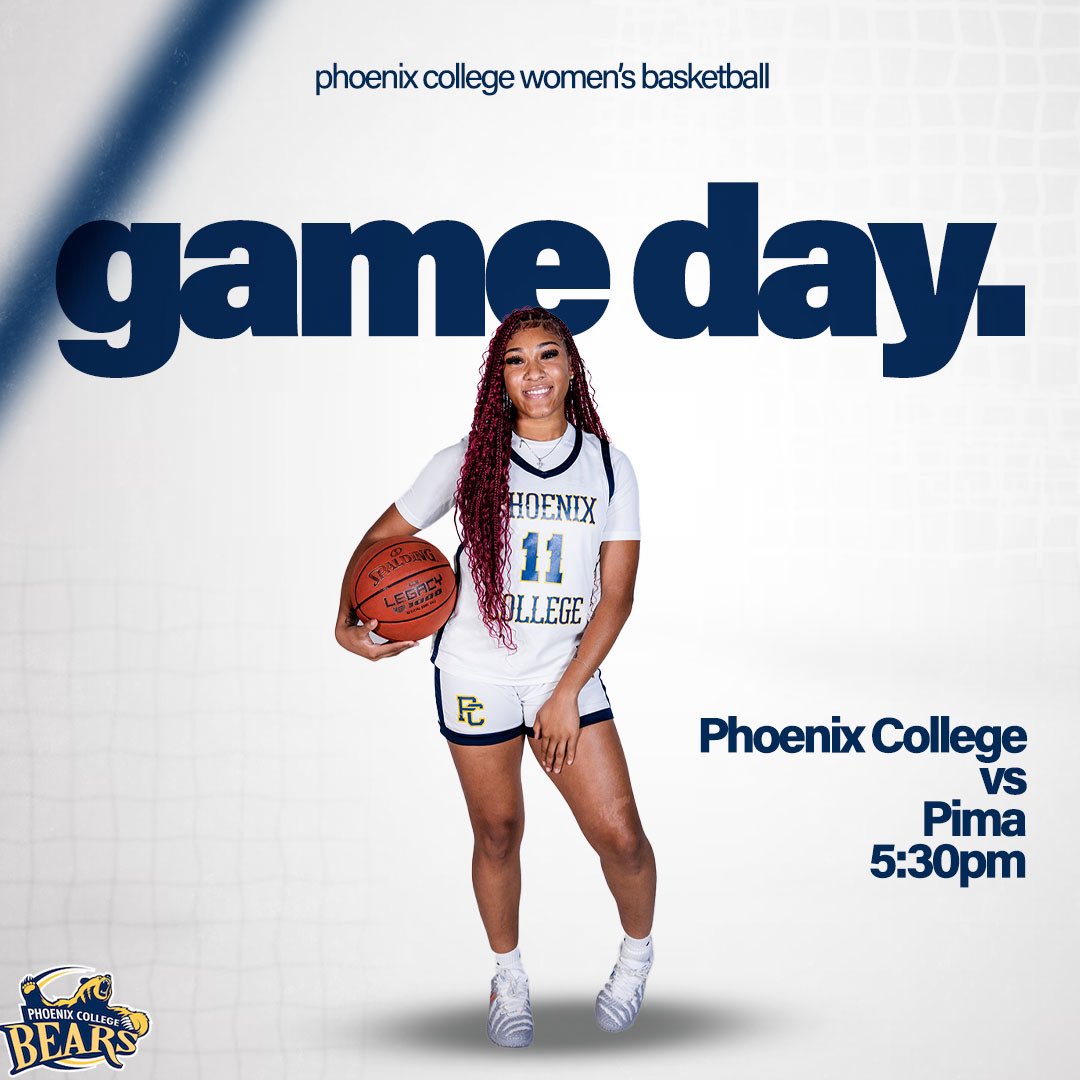 PC_Bears's tweet photo. It’s GAMEDAY!! 

🆚: Pima
🕰️: 5:30pm
🏟️: Phoenix College https://t.co/8tm2Dto6dz