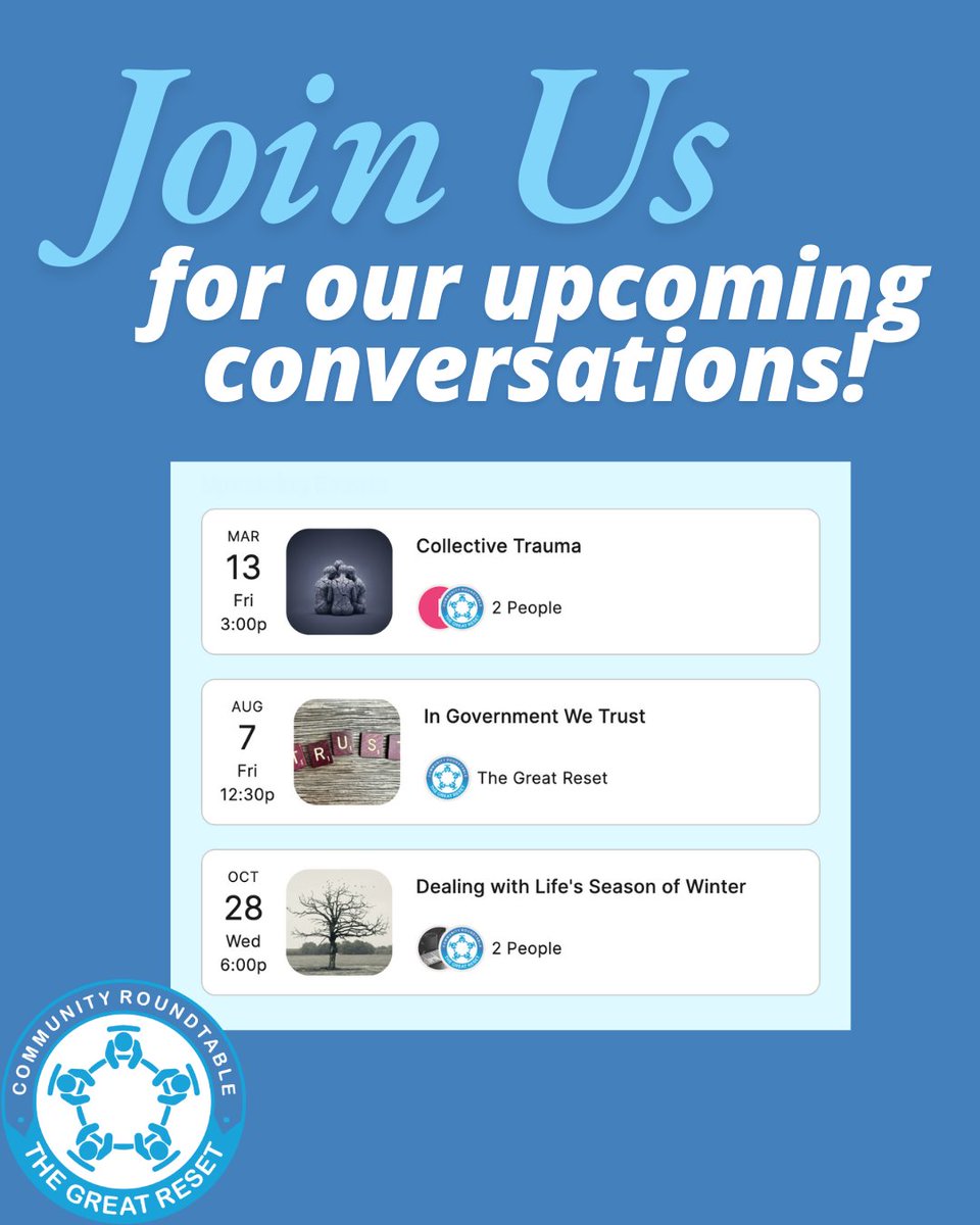 Community Roundtables - The Great Reset tweet media