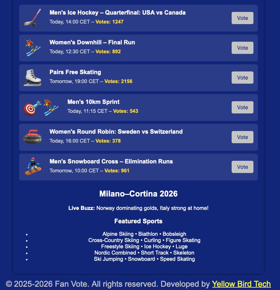 FanVote - Winter Games 2026 - beta v1.27 -