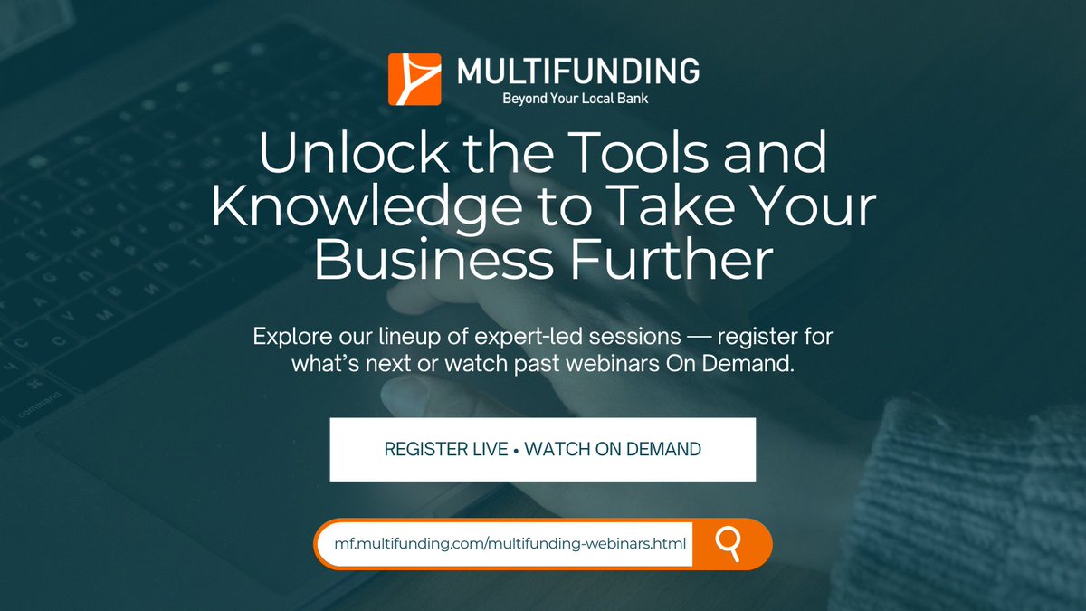 multifunding's tweet photo. Grow your business with free expert-led webinars. Explore entrepreneurial tools and learn strategic financing insights to help your business thrive: https://t.co/cQ1Hwg3bSs

#Entrepreneurship #BusinessGrowth #SmallBusiness #Financing #StartupTools #BusinessStrategy #FreeWebinars https://t.co/VxAGV2JlAl