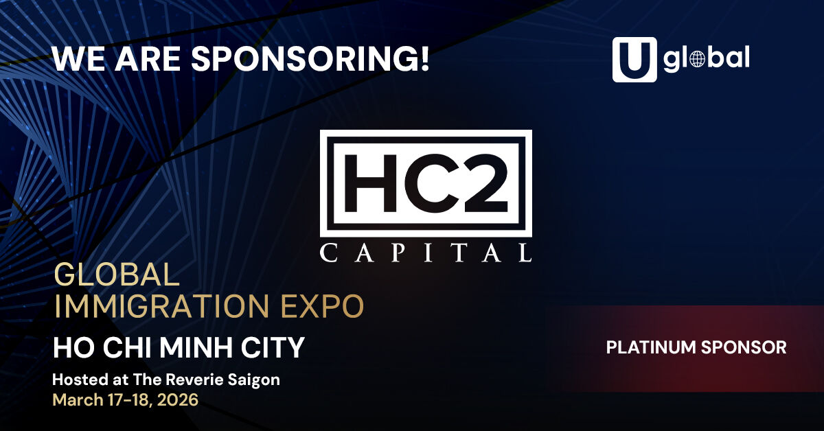 UglobalOfficial's tweet image. We are proud to have HC2 Capital as a Platinum sponsor of our Global Immigration Expo in Ho Chi Minh City, Vietnam, on March 17-18, 2026!   
Click now to secure your tickets!
eventbrite.com/e/2026-eb-5-gl…
#eb5 #eb5visa #eb5program #eb5investor #investor #usa #visa #usvisa #vietnam