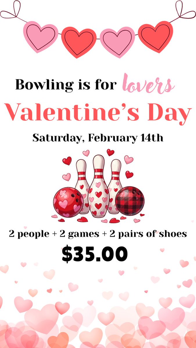 Bowling is for Lovers

Make sure to reserve your lane