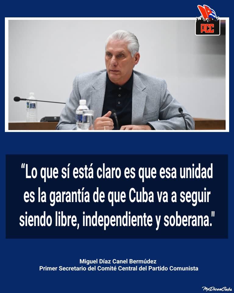 La mejor arma del pueblo 🇨🇺 es la unidad. En ella está toda la fuerza 💪🏻 de Cuba para superar cualquier adversidad y salir adelante. Hoy y siempre unidos ✊🏻💯🇨🇺#CubaCoopera
#CubaEstáFirme
#CubaVencerá