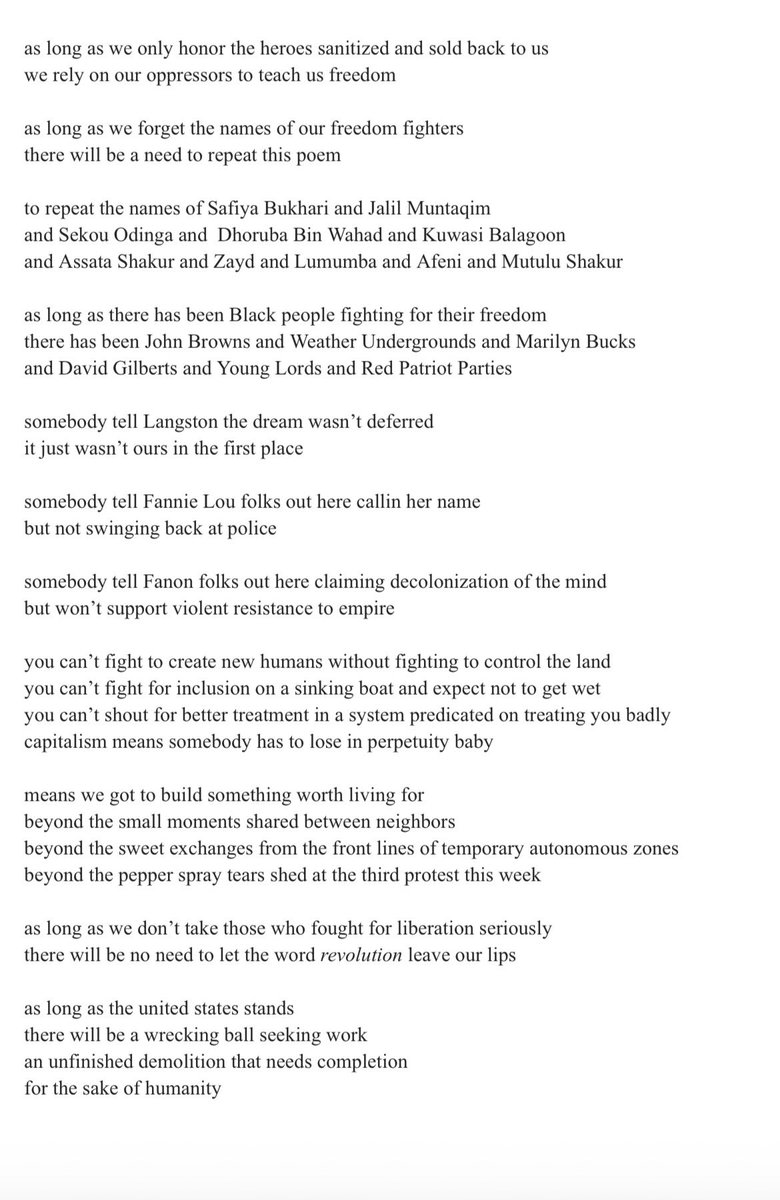 the Blackest thing we could be
is revolutionaries…