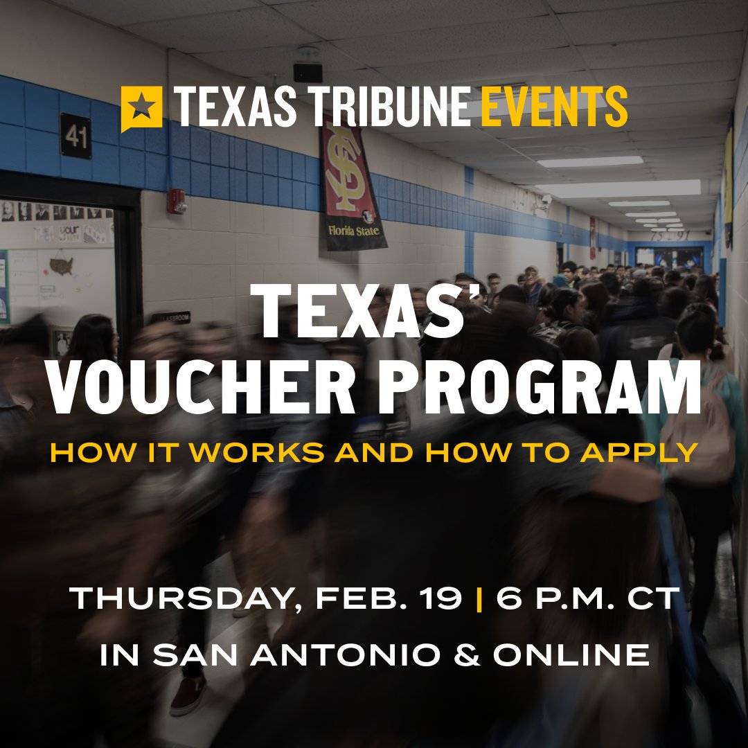 Thinking about applying for a Texas Education Freedom Account? Join us for a conversation breaking down who’s eligible, how the program works and key considerations for families deciding whether to participate. In San Antonio &amp; online, Feb. 19. RSVP: trib.it/j6w3WK