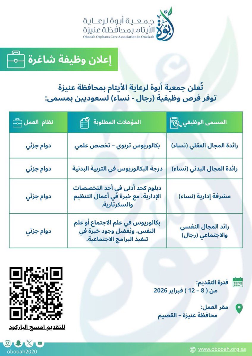 وظائف الخدمة الاجتماعية tweet media