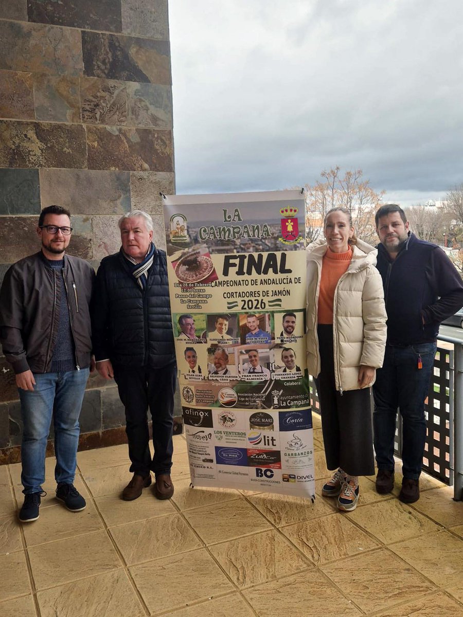 🏆 PRESENTACIÓN DEL CARTEL ANUNCIADOR DEL CAMPEONATO DE ANDALUCÍA DE CORTADORES DE JAMÓN 2026 🏆 📍 EN LA CAMPANA EL DÍA 28 DE FEBRERO 🗓️

🎪 El evento tendrá lugar en la carpa situada en el Paseo del Campo a partir de las 12:00 h. 🕛