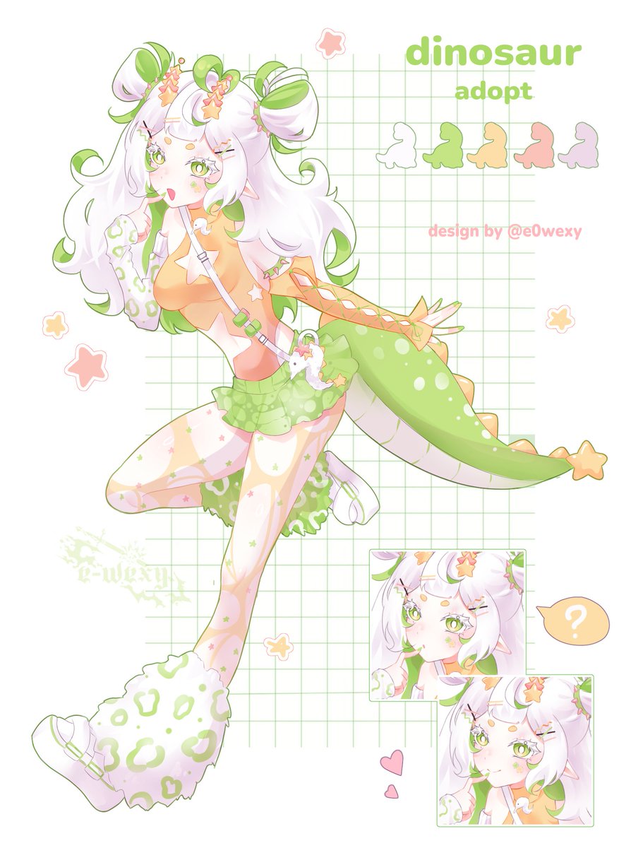 ADOPT CHARACTER DESIGN🦕💛

open auction! you can place your bet in the comments, in DM, or buy on VGEN⬇️⬇️

rts are very appreciated👉👈
#adoptable