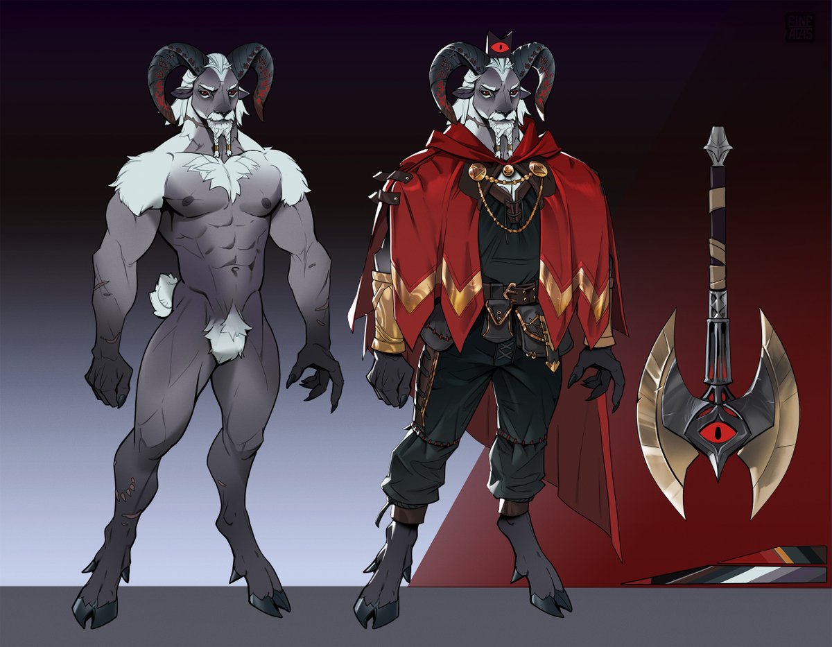 Custom character design - The Ram
Heavily based off Cult of the Lamb per request