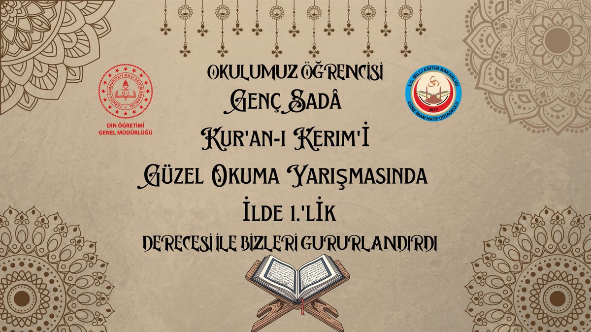 Ciho2017's tweet photo. Öğrencimiz Genç Sada Kur'an-ı Kerim'i Güzel Okuma Yarışmasında İlde 1.lik Derecesi Aldı

@sirnakmem73
@CizreMem
@serkanurunuu

Haber detayı için: https://t.co/tRAPk9WjlT https://t.co/Rl2e3Yti2L