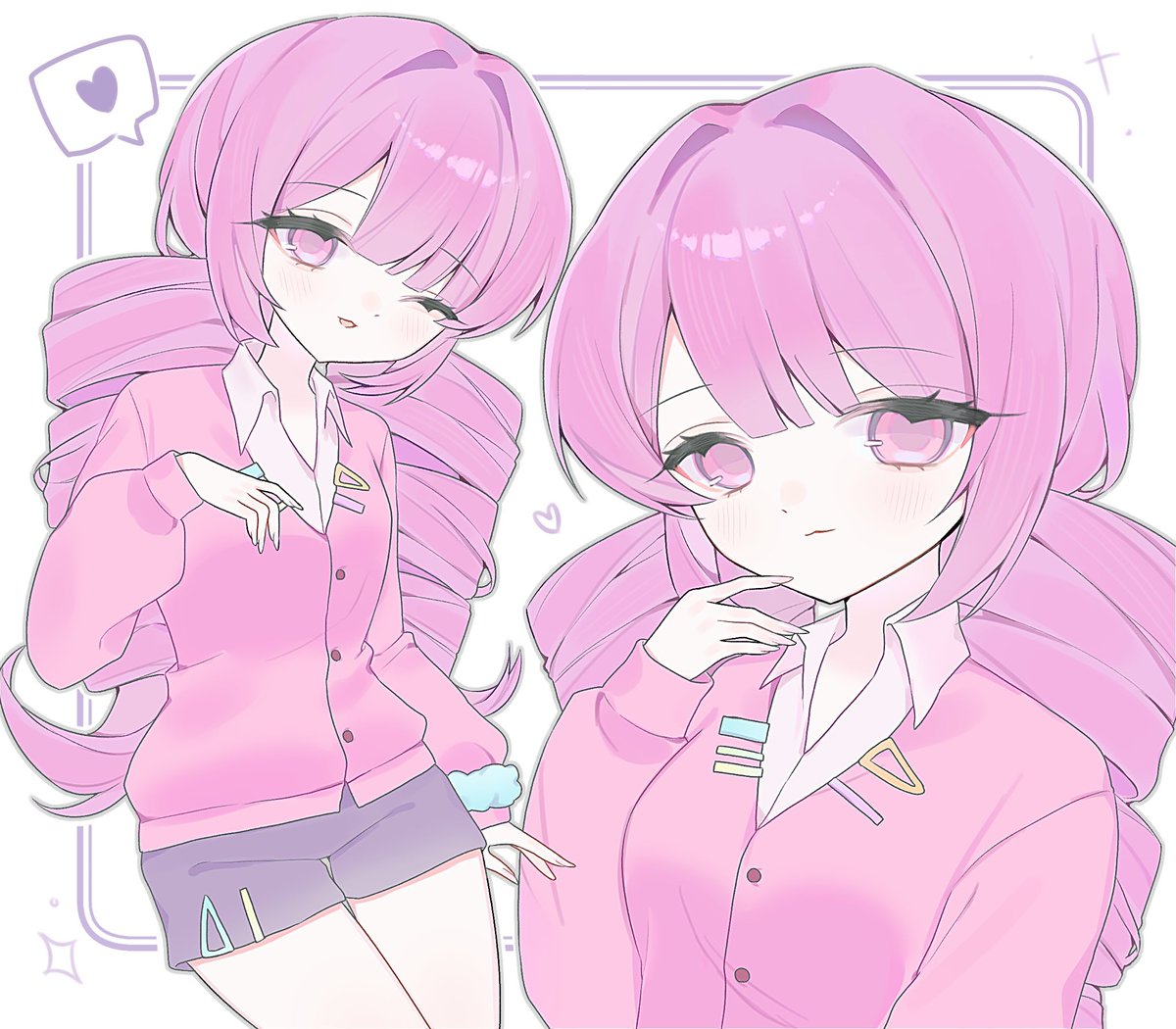 #𝐒𝐞𝐫𝐢_𝐬𝐭𝐲𝐥𝐞
ピンクのハートで！🩷