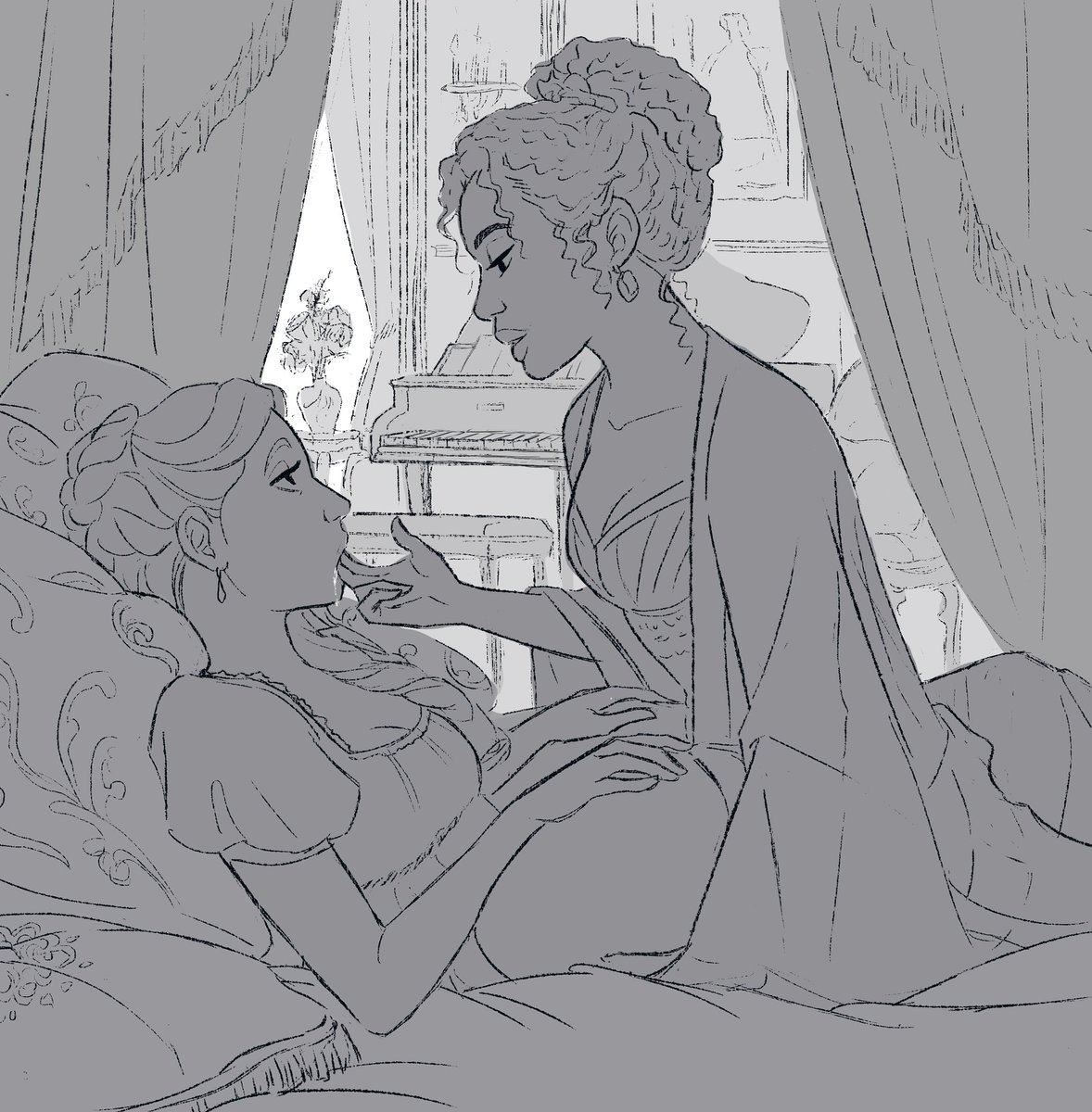 Paiges_of_Art's tweet image. i wasn’t sure how i wanted to approach the light in this one, so i did a quick test until satisfied. let me know if you want to see more shots like this of my process

#franchaela #bridgerton