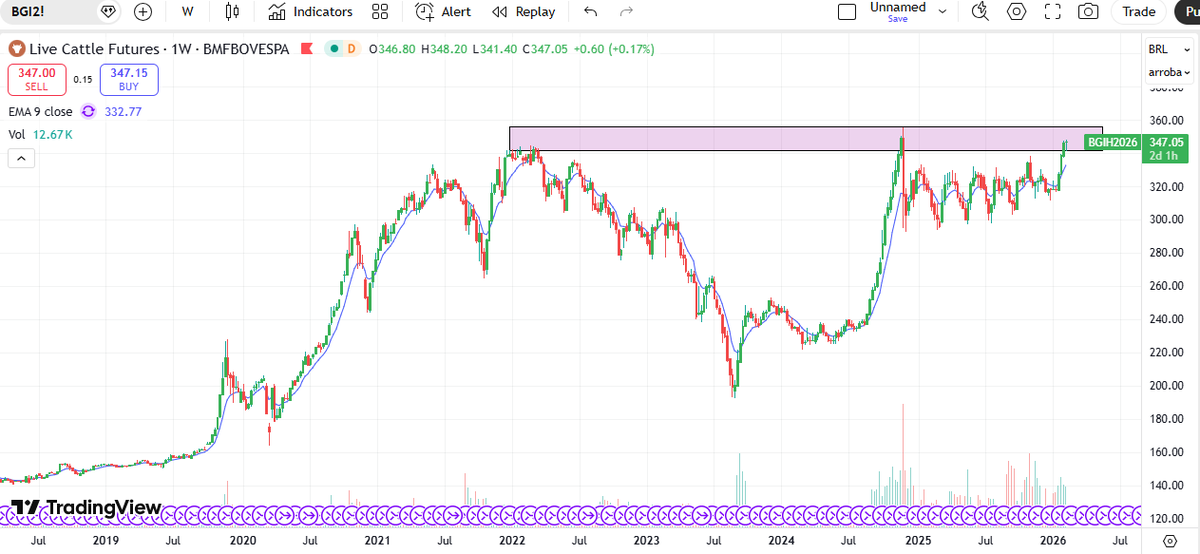 assetallocators's tweet photo. O boi deve continuar subindo diante de pouca oferta. O bezerro já foi na frente, agora o boi precisa acompanhar para a relação de troca ficar saudável. #boigordo #bgifut #commodity https://t.co/gyabQTcjdw