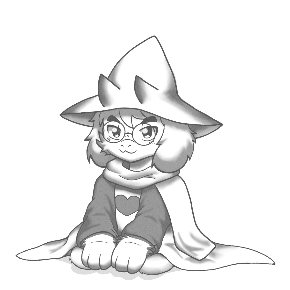 DiShidoo's tweet photo. Achromatic #Ralsei ~
#DELTARUNE https://t.co/7IeQSO07gg