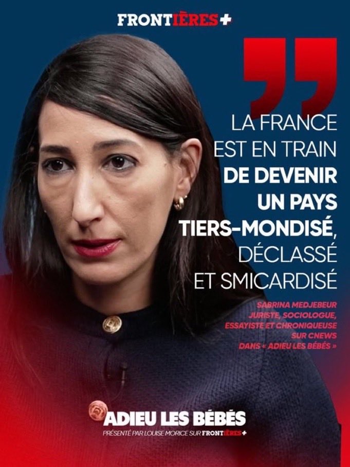 PsyGuy007's tweet photo. 🚨 🇫🇷 Sabrina Medjebeur : « C’est très inquiétant, la France est en train de devenir un pays tiers-mondisé, déclassé et smicardisé ».

🗳️ Êtes-vous d’accord avec elle ?

🅰️. OUI
🅱️. NON