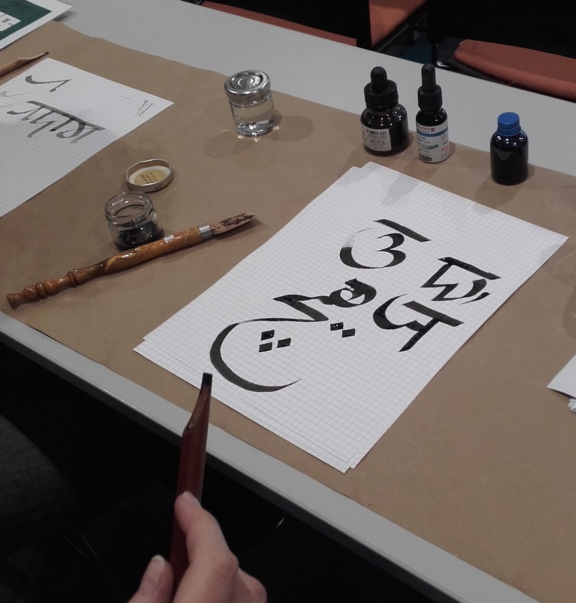 SylhetiProject's tweet photo. Calligraphy of the endangered   
       Siloti Nagri script : 
And other South and West Asian scripts
 
             Friday 13 Feb, 6-8pm 
     (in-person) in Brunei building room B301
sylhetilanguage@soas.ac.uk https://t.co/qmRZ7T6dwS