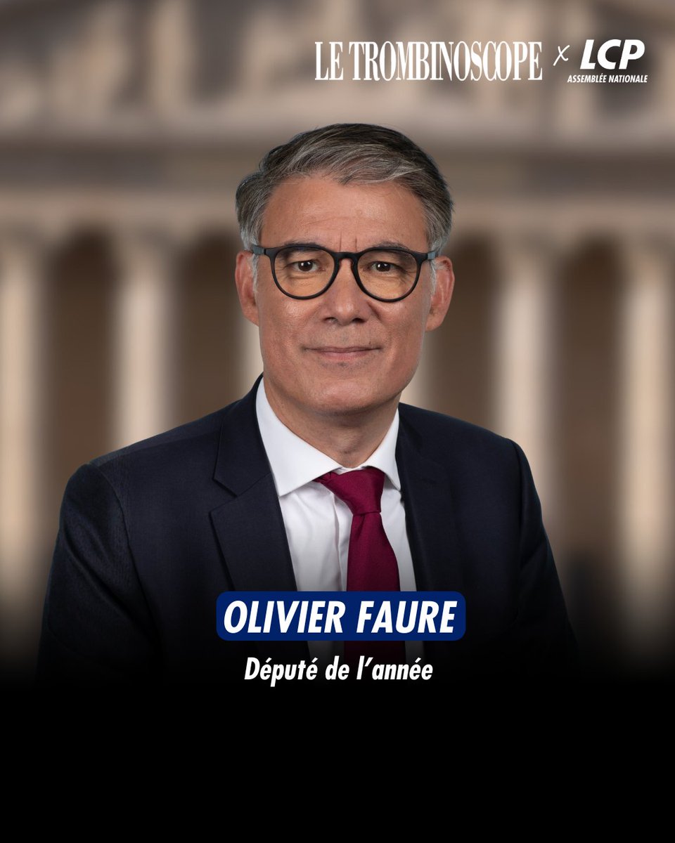🏆Le prix du député de l'année est remis à <a href="/faureolivier/">Olivier Faure</a>. #CérémonieduTrombinoscope <a href="/LeTrombinoscope/">Le Trombinoscope</a>