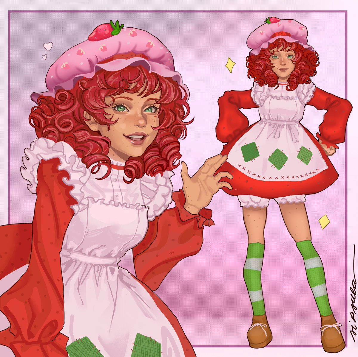 8DiPaula's tweet image. gostaram do novo velho design da moranguinho? 🍓✨