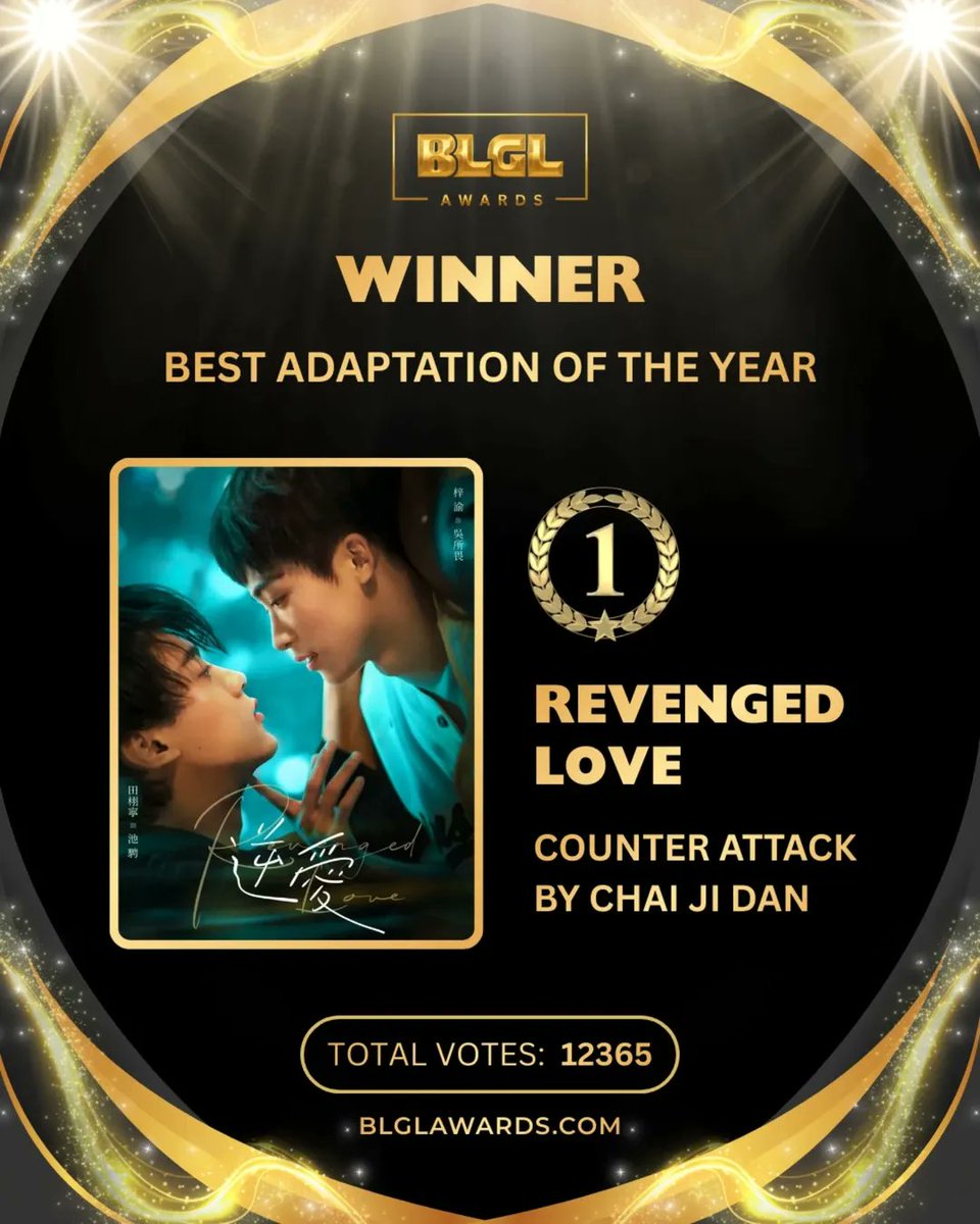 TianZiyuGlobal's tweet photo. 🏆 ¡Felicidades a #RevengedLove !

Ganadora de Best Adaptation of the Year,
basada en Counter Attack de Chai Jidan.

Una adaptación que conquistó corazones alrededor del mundo desde el primer episodio, transformando palabras en emociones inolvidables. https://t.co/Od4DJ9aXWo