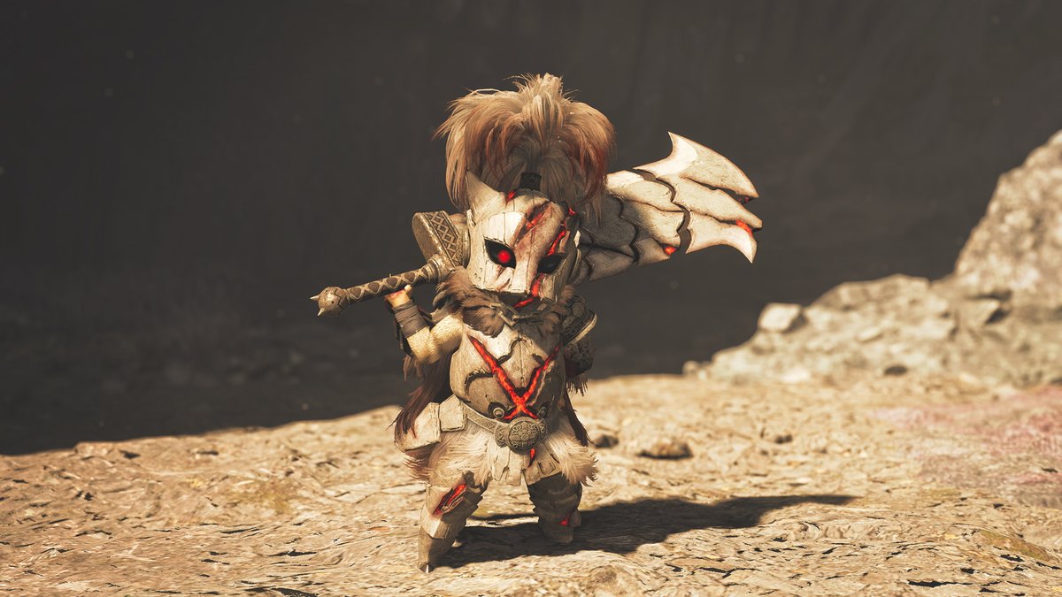 Arch-tempered Arkveld brings with it new, battle-scarred Arkveld γ hunter armor and Palico equipment.

Show your tenacity and stand proud, hunters!