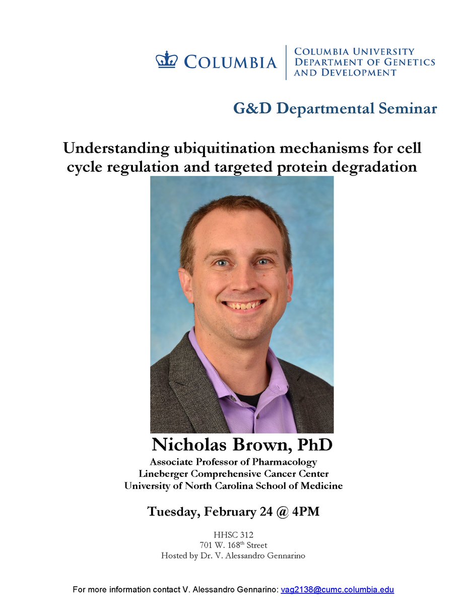 Columbia Genetics and Development Department tweet media