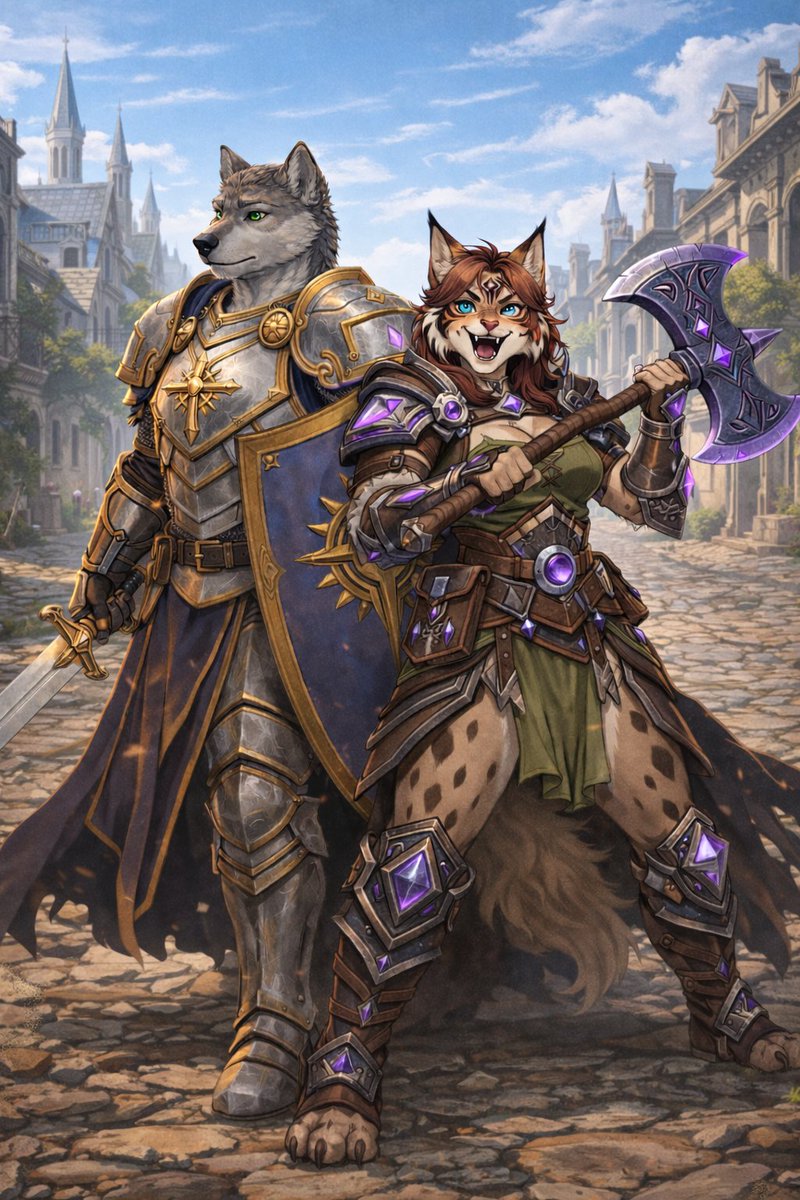 WolfFenris6347's tweet photo. QT: Knight of the Realm
I took the liberty and asked @FurrySlopXL if she wanted to visit the town again, so we are both back with new gear.
I hope @tewarijus98782 @ImHerWolf @thazaidon10 @Alician_SnowAI show up too#KnightsoftheRealm https://t.co/pGNFrSA5Yj