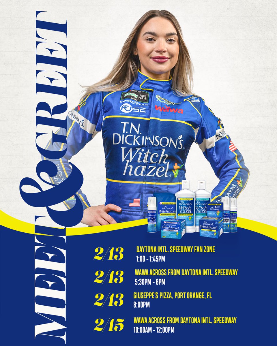 NatalieRacing's tweet photo. 💙MEET AND GREET SCHEDULE!!! 💙 https://t.co/rP6OFG6X90