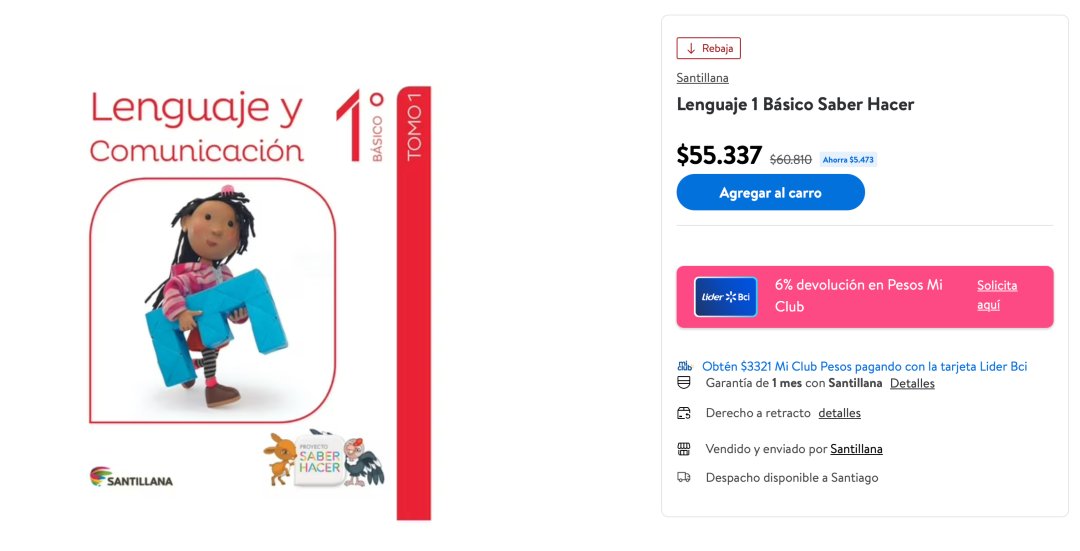 DescuentosRata's tweet image. 📚 Libro de Lenguaje Santillana para 1° Básico bajó a $55.337 en el Lider.

🔗 descuentosrata.com/oferta/35537/l…