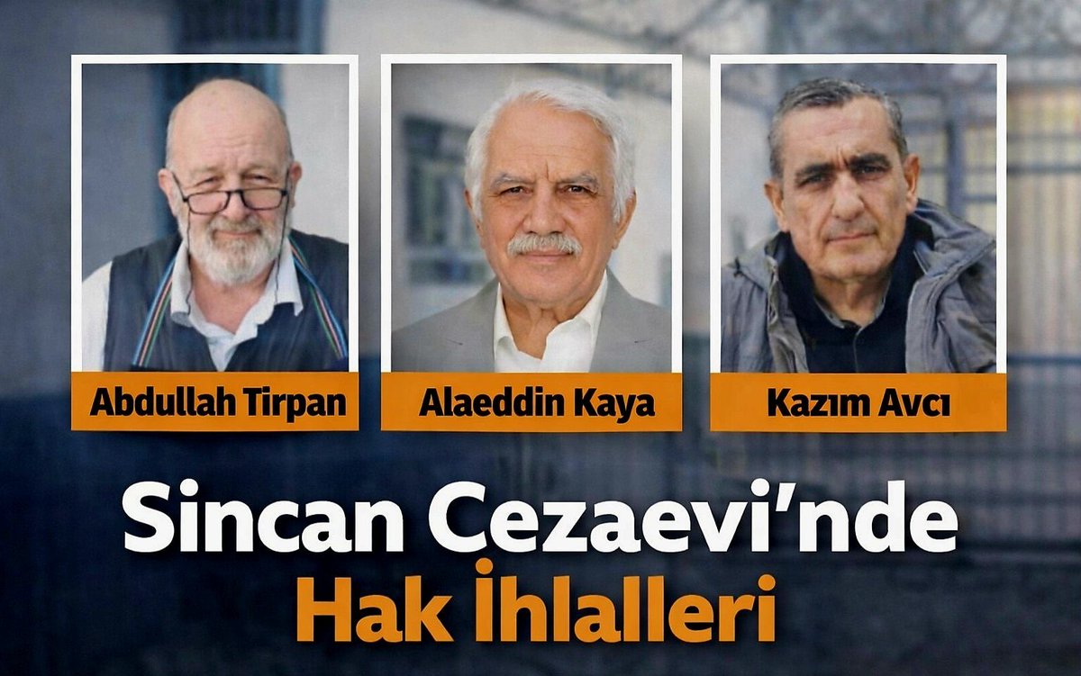 Siz duymak ve uygulamak  istemeseniz de, biz size hatırlatmaktan geri durmayacağız.
- Sürekli hastalık hali ve bunama tek başına denetimli serbestlik için yeterlidir kanunlarımızda. Keyfi uygulamalarınız son bulmalı.

İhlalinAdı SincanCezaevi