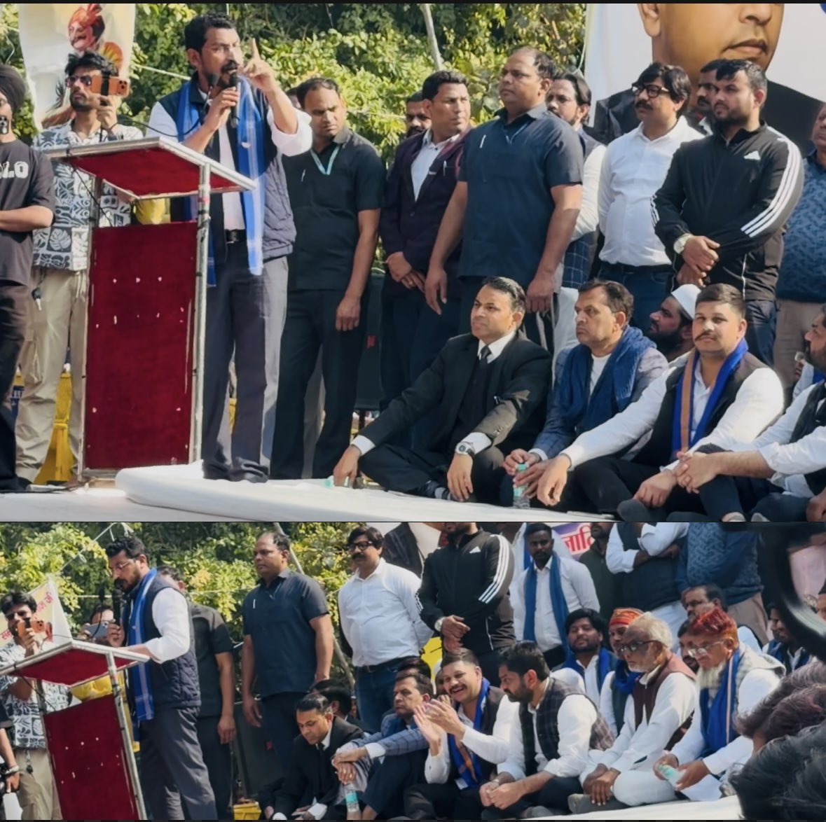 GulzarSiddiqui_'s tweet photo. निडर नेता समाज को एक नया दिशा देता है और हमारे नेता मै यह कूट कूट के भरा है 
हमें गर्व है कि हमारा नेता स्वाभिमानी है
#UGC_लागू_करो 
#UGC_बहाल_करो
आज जंतर-मंतर पर SC/ST/OBC की हकमारी के खिलाफ ‘महा-आंदोलन’ में अपनों के बीच @BhimArmyChief भाई हक़ और सम्मान की आवाज़ बुलंद करते हुए। https://t.co/1Zj9uv0XyG