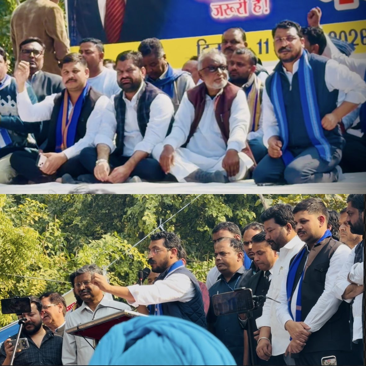GulzarSiddiqui_'s tweet photo. निडर नेता समाज को एक नया दिशा देता है और हमारे नेता मै यह कूट कूट के भरा है 
हमें गर्व है कि हमारा नेता स्वाभिमानी है
#UGC_लागू_करो 
#UGC_बहाल_करो
आज जंतर-मंतर पर SC/ST/OBC की हकमारी के खिलाफ ‘महा-आंदोलन’ में अपनों के बीच @BhimArmyChief भाई हक़ और सम्मान की आवाज़ बुलंद करते हुए। https://t.co/1Zj9uv0XyG