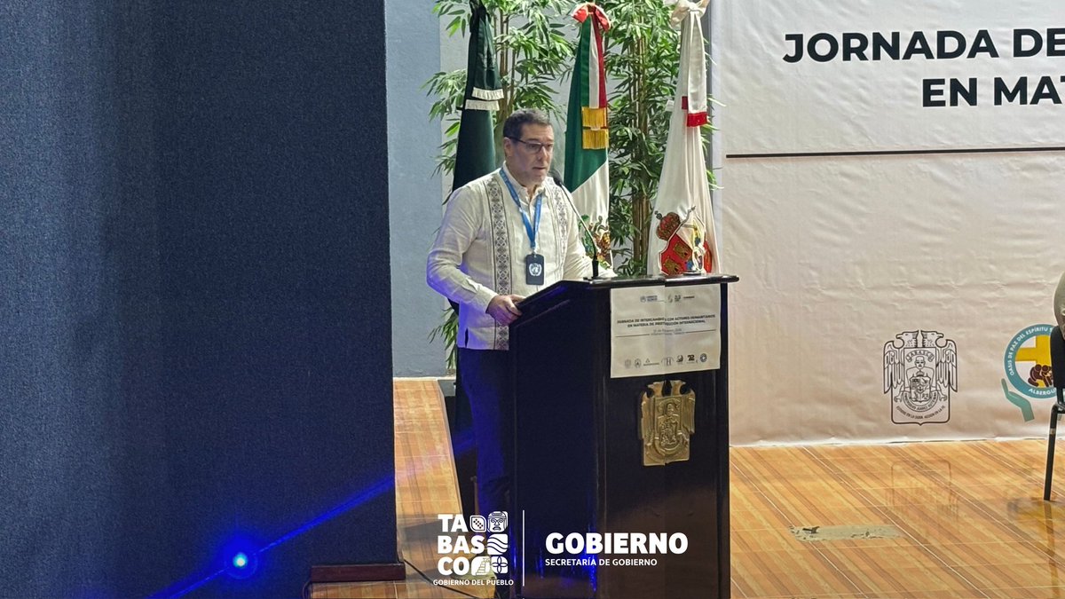 Sec_Gob_Tab's tweet image. La Secretaría de Gobierno en coordinación @AcnurMexico organizó la “Jornada de Intercambio con Actores Humanitarios en Materia de Protección Internacional”, llevada a cabo en el Centro Internacional de Vinculación y Enseñanza de la Universidad Juárez Autónoma de Tabasco.