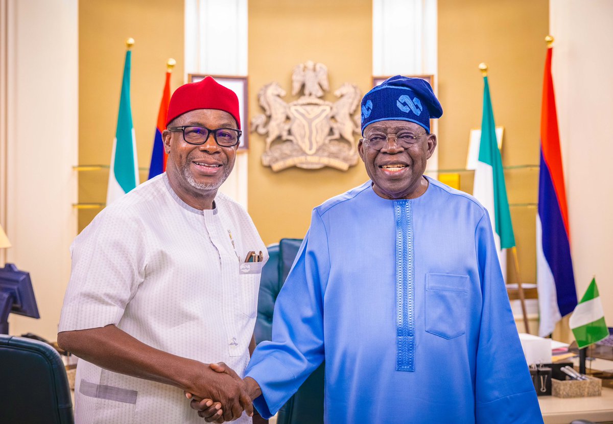 aonanuga1956's tweet photo. Governor Soludo, Sir Emeka Offor visit President Tinubu

President Bola Tinubu receives in audience Governor of Anambra State, Chukwuma Soludo and Sir Emeka Offor at the State House, Abuja.Wednesday, February 11, 2026 https://t.co/eHADkO3GN7