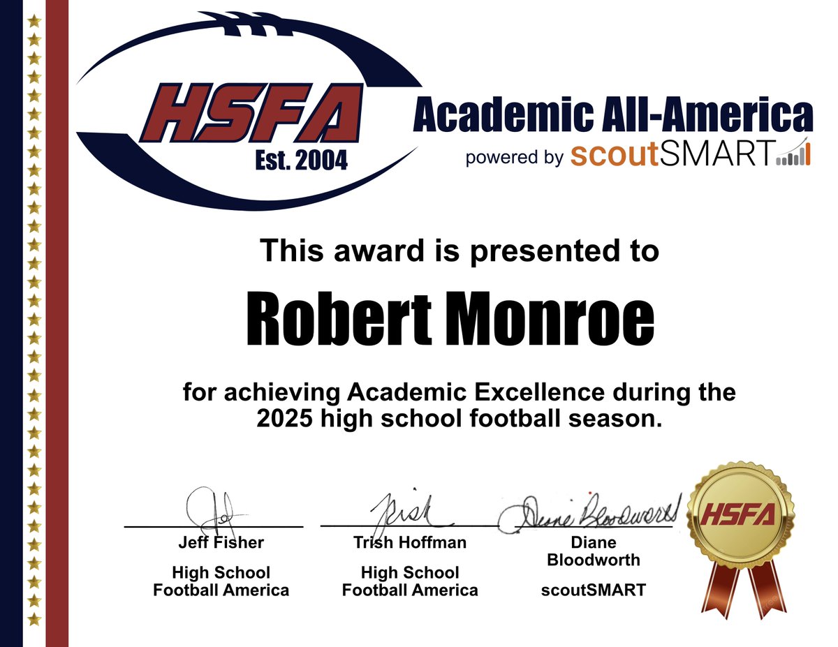HSFBamerica's tweet photo. While High School Football America won't be releasing its 2025 Academic All-America Team until April 1, we'll be giving fans an early peak at some of this year's honorees.

Below are five honorees from Richmond Sr. High in NC.

Congrats to @FbRichmond @bed8942 @evan_hodges34 @HamiltonJay10 @chancecrowder4 @KeontaPegues2