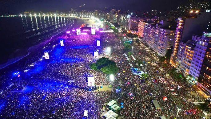 Asistentes en los shows de Copacabana. 

Madonna (2024): 1.5M
Lady Gaga (2025): 2.1M 
Shakira (2026)
