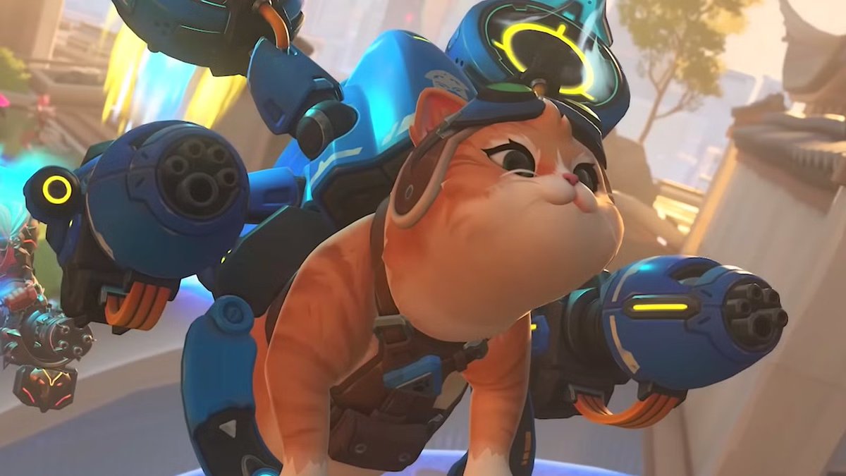 gogglesOTD's tweet photo. the goggles wearing character of the day is jetpack cat from overwatch! https://t.co/Yoewv5neD3