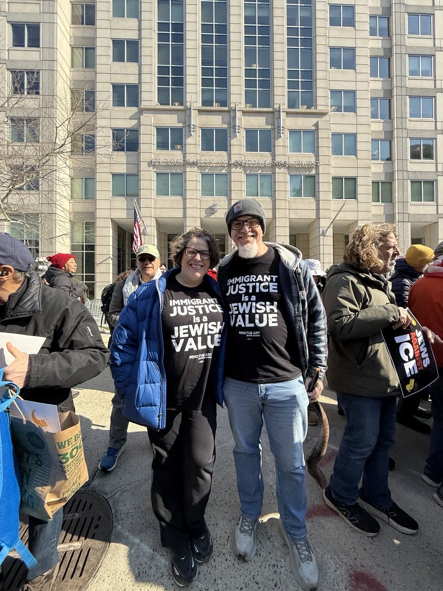 jewishaction's tweet photo. Rabbis and Jewish leaders are here from across the country. #JewsAgainstICE