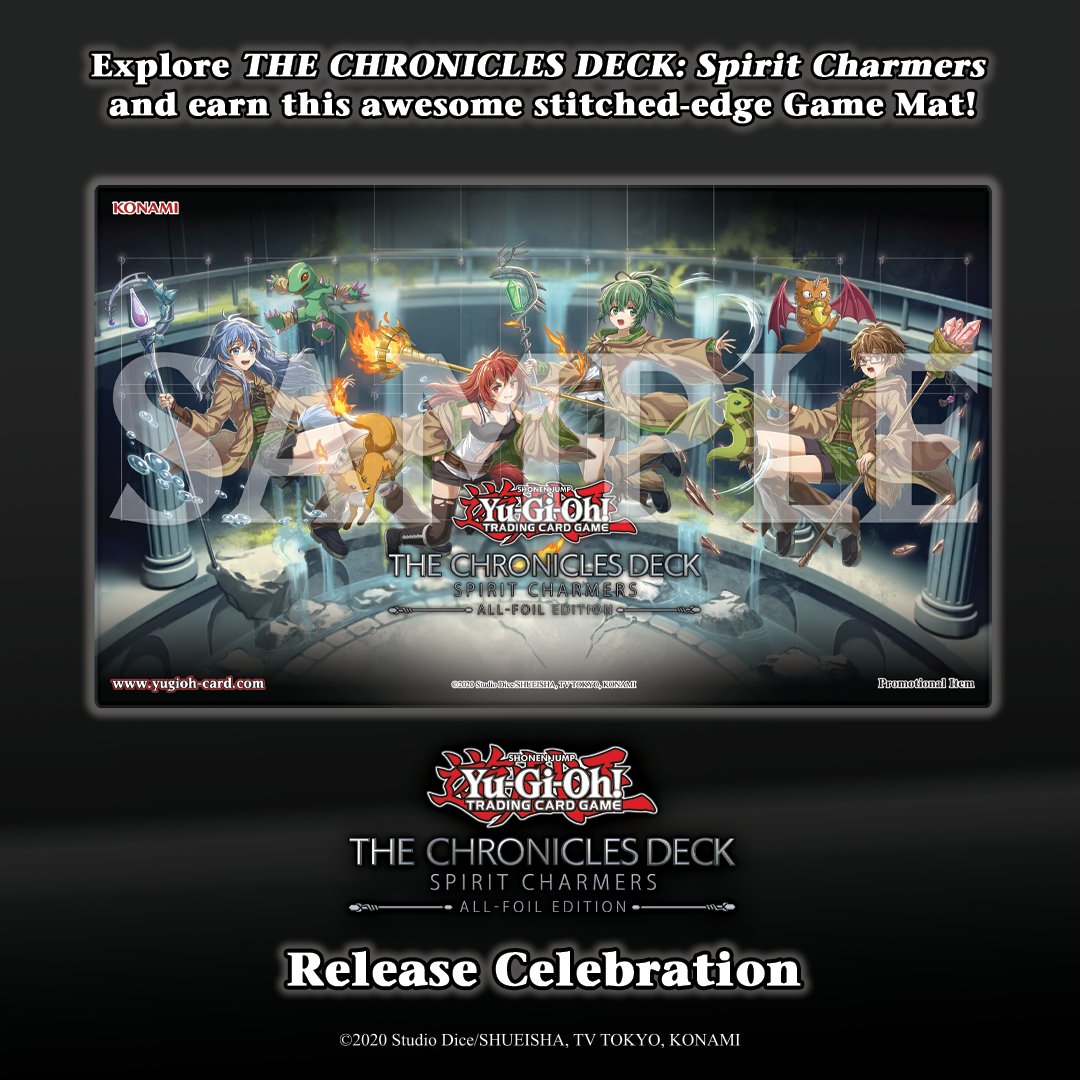 THE CHRONICLES DECK: Spirit Charmers (All-Foil Edition) Release Celebration ends on Feb. 24 in North and Latin America! Locate a participating OTS and Duel to win exclusive prizes! bit.ly/45chW1W

#YuGiOhTCG