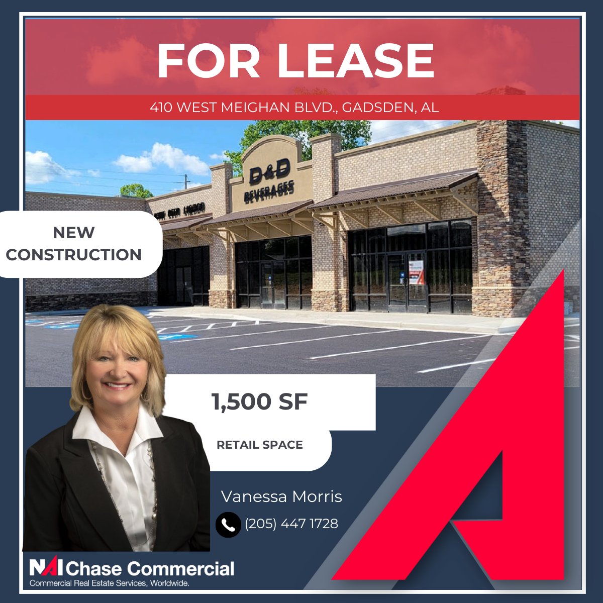 NAIChase's tweet photo. 🌟 Prime Retail Opportunity!

Retail space for lease within minutes of downtown Gadsden, Hwy 411, and the riverfront retail corridor. Versatile layout with vanilla box, HVAC, utilities, and more.

📞 Vanessa Morris : 📱 (205) 447-1728
🔗 Details here 👉 https://t.co/URyP4zYUG9 https://t.co/qlntOplFvI