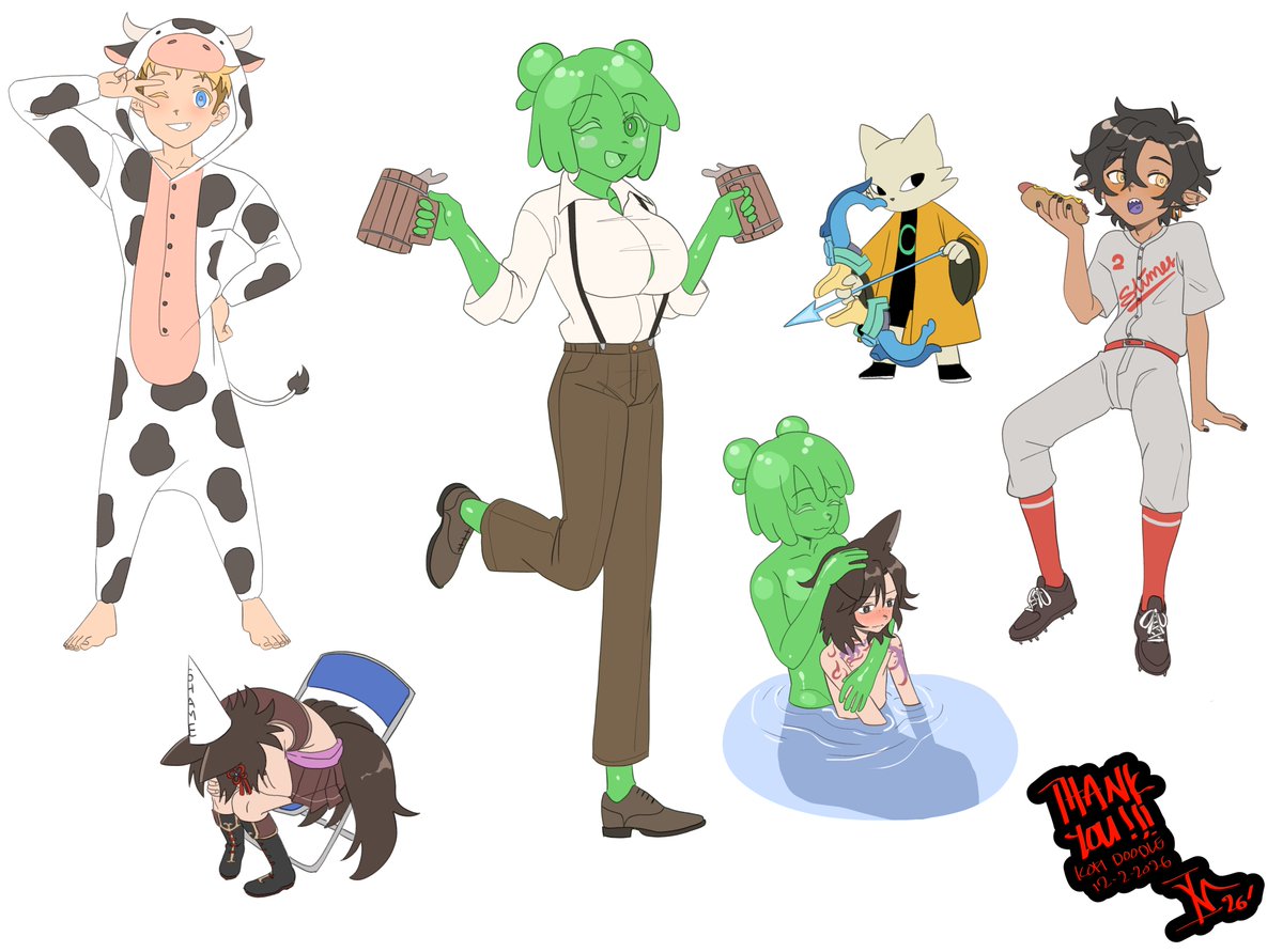 This week's Kofi Doodles~
Thank you all for your support~ 🚀✏️