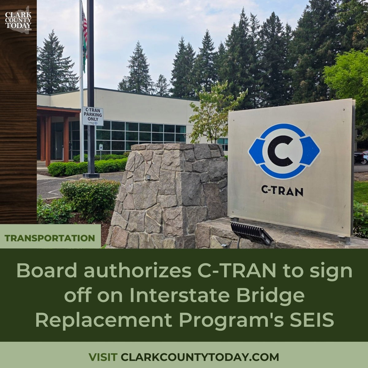 NewsFromCCT's tweet image. C-TRAN’s board voted to authorize its CEO to sign the Final SEIS for the Interstate Bridge Replacement Program, with Camas and Washougal voting no over light rail and O&amp;amp;M concerns. clarkcountytoday.com/news/board-aut… #CTRAN #InterstateBridge #LightRail