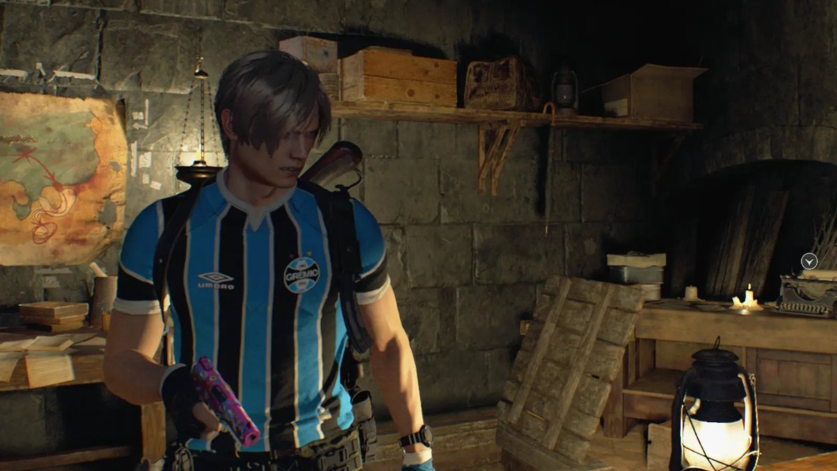 leoblaidd's tweet photo. Não vejo a hora de sair o uniforme do grêmio pra Grace e pro Leon no Resident evil 9 pra minha segunda run no jogo. kkkkkkkkk https://t.co/EUVHKmSEA9