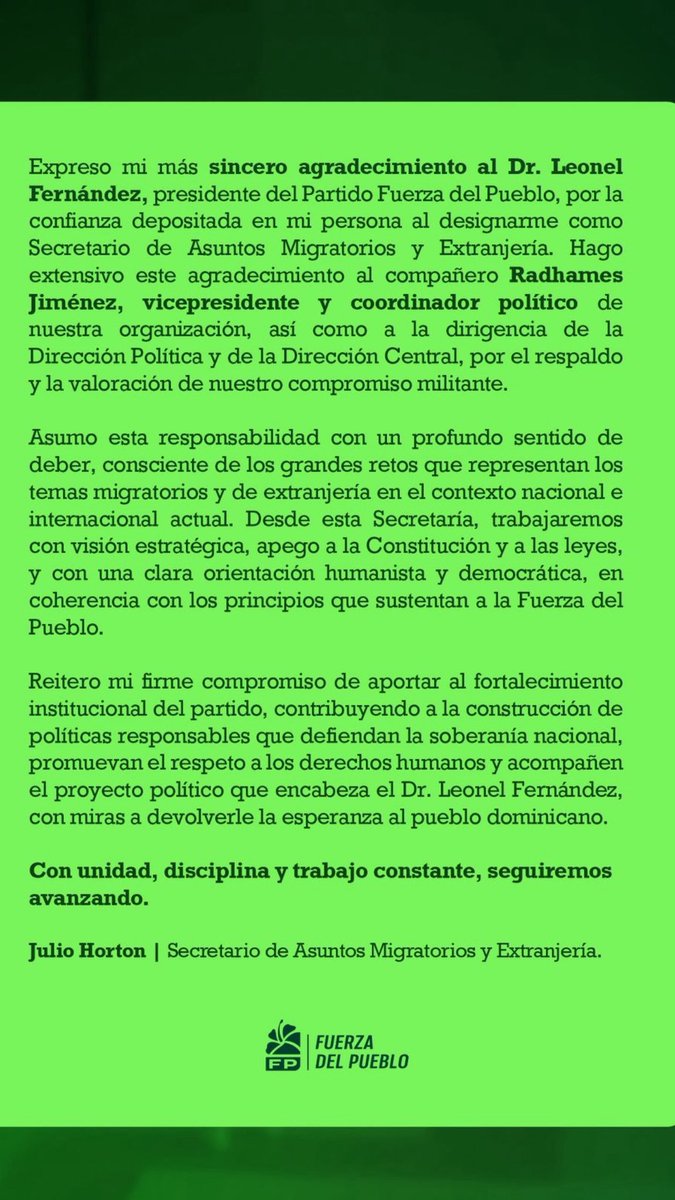 Julio HORTON tweet media