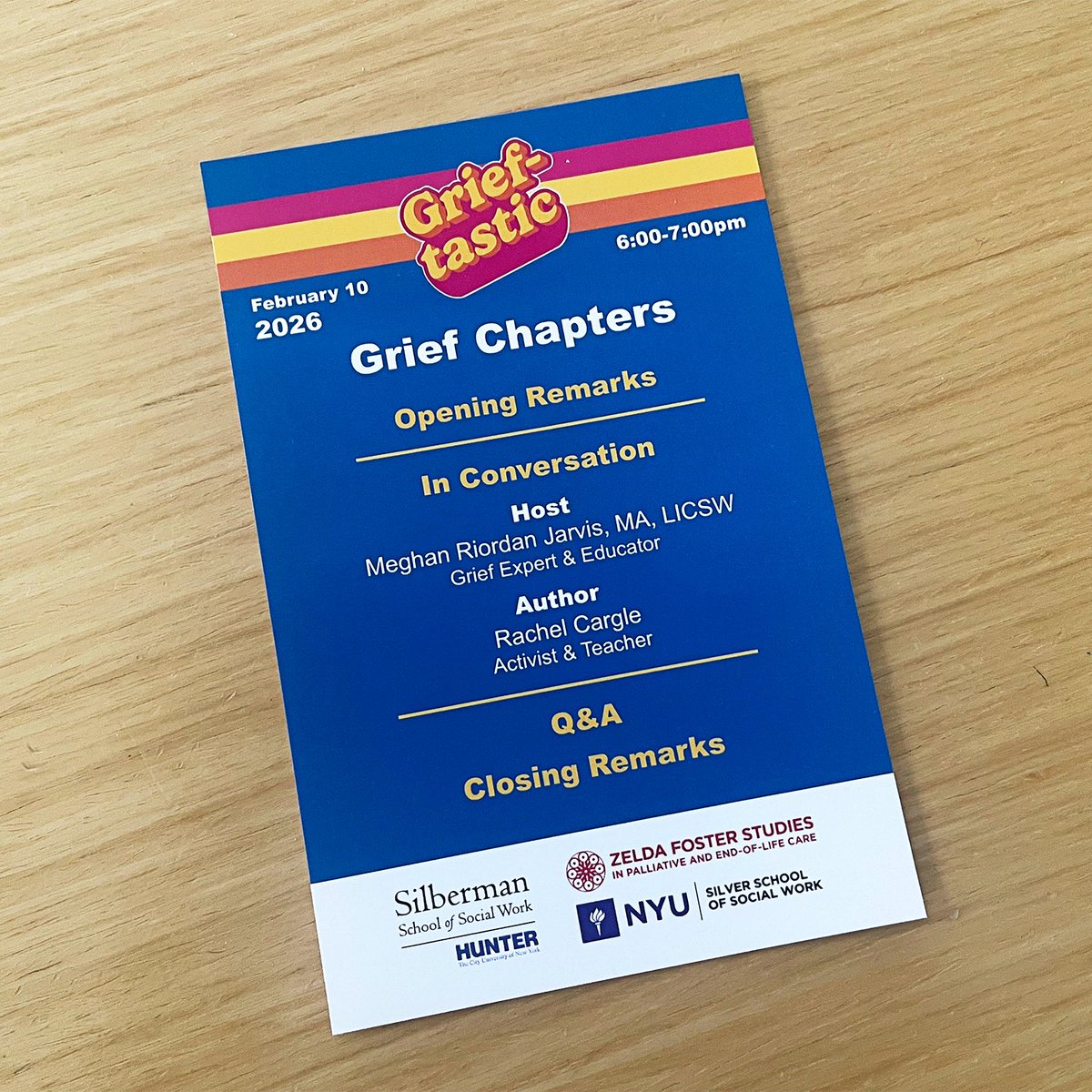 silbermanssw's tweet photo. Last night, Silberman SSW hosted a powerful Grieftastic event with Rachel Cargle and Meghan Riordan Jarvis on grief, transitions, inclusion, and the vital role of social workers in uncertain times. Thank you to our speakers, our professor Colleen Katz, and our partners. https://t.co/IBkmqt5tyg
