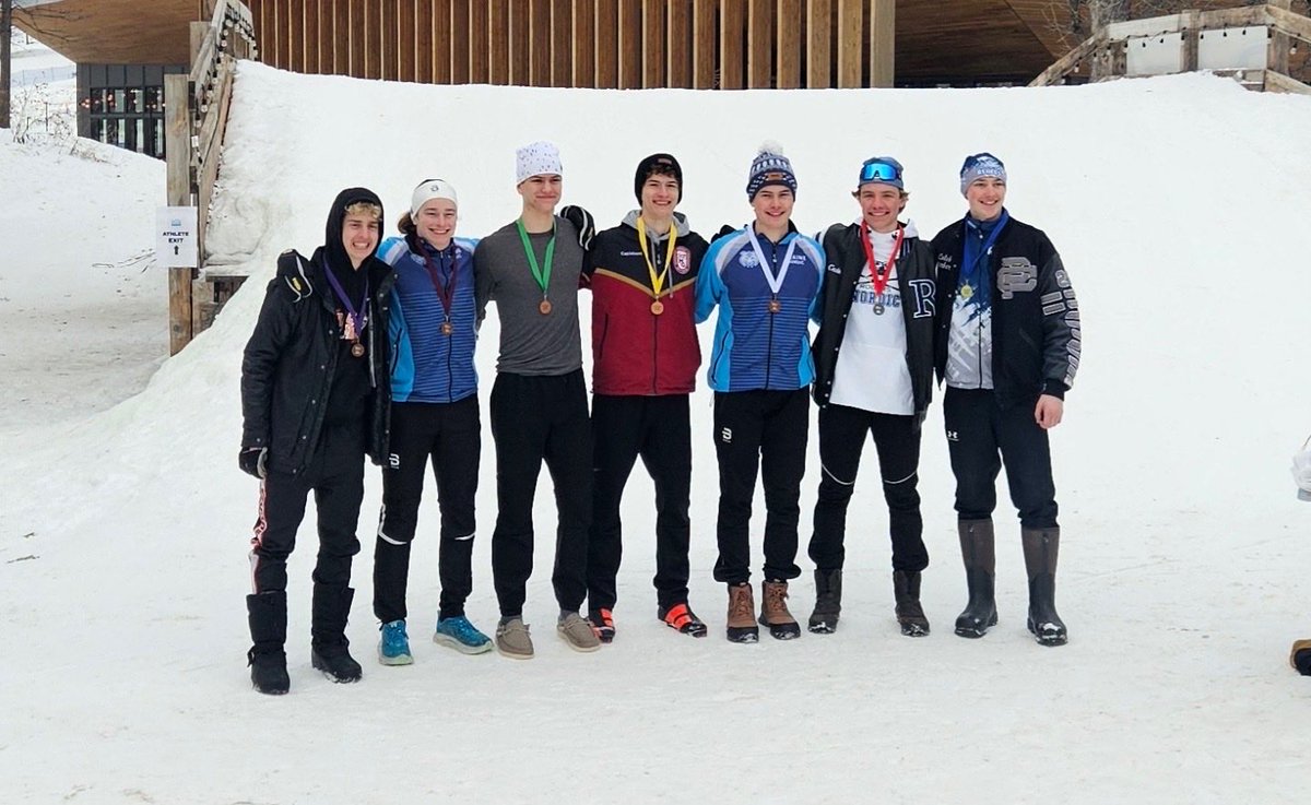 mgcrimsonxc's tweet photo. Good luck to our very own Olivia Aarseth and Lucas Capistrant at the MN State Nordic Ski Meet! Olivia competes today in the sprint relay, Lucas competes tomorrow in the pursuit. Let’s go Crimson! @mgnordic https://t.co/YL7k0iM3Kw